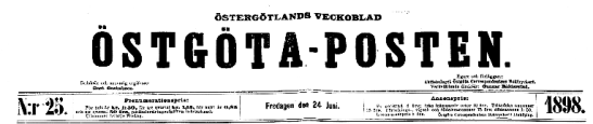 Östgötaposten 1898