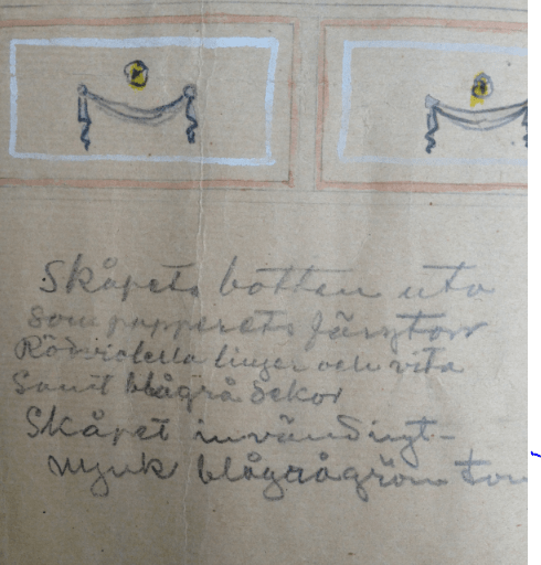 Sitning skåpet om färgval