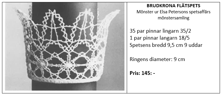 Brudkrona flätspets